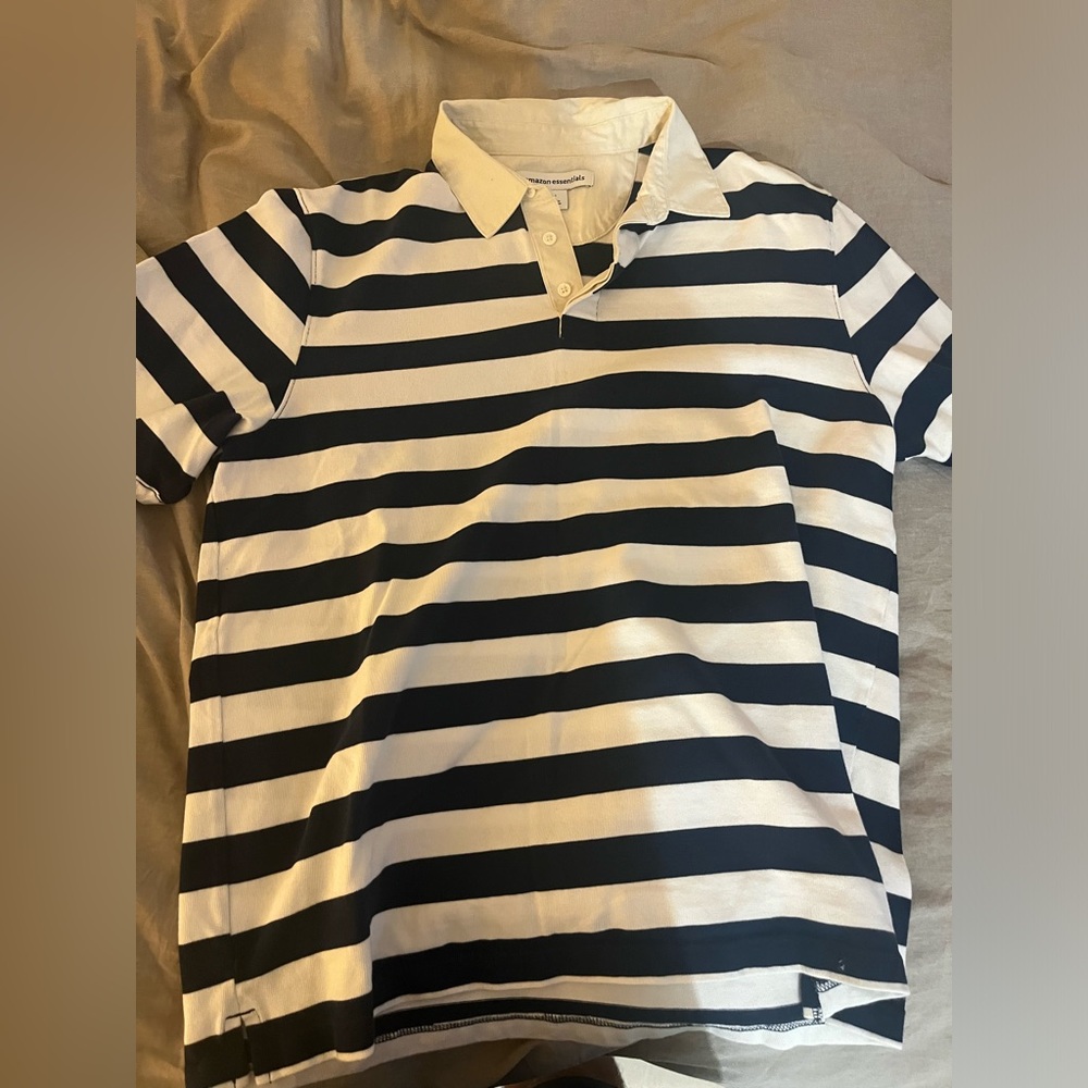 Amazon Essentials Short Sleeve Rugby Polo, Men’s Large